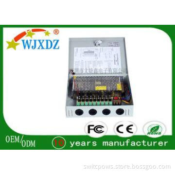 9 Channel 120 Watt AC DC Switching Power Supply For CCTV Ca